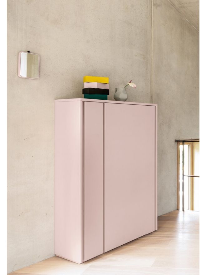 Schönbuch Designer Schranksystem Stripes Holz rosa puristisch individuell Jehs + Laub 