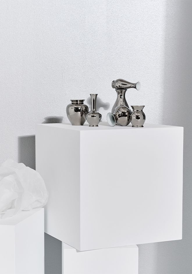 Schönbuch Designer Vase Blossom 5er Set Porzellan weiß Apartment 8 