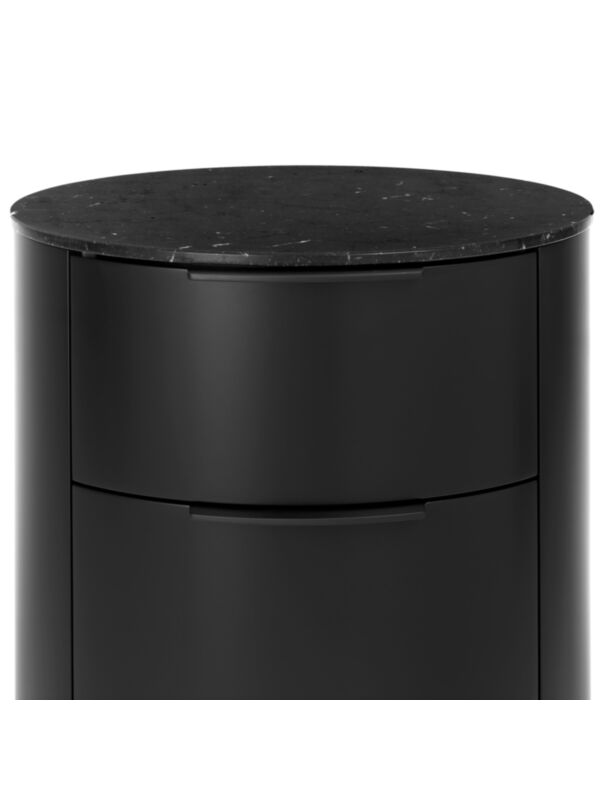 Abdeckplatte aus poliertem Nero Marquina Marmor