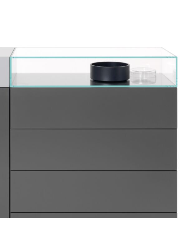 Offenes Glaselement Klarglas (Auch aus Rauchglas erhältlich)