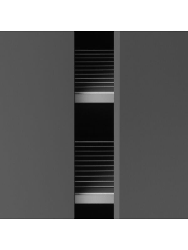 Schuhboden gerade aus pulverbeschichtetem alusilber (für Tiefe 40 cm)