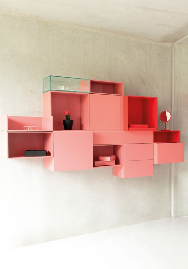 Schönbuch Designer System Cosmo Holz rosa pink funktional individuell puristisch Dante Bonuccelli 