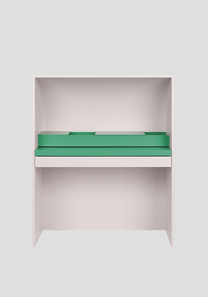 Schönbuch designer bureau wood green rose functional flexible compartments Mathias Hahn