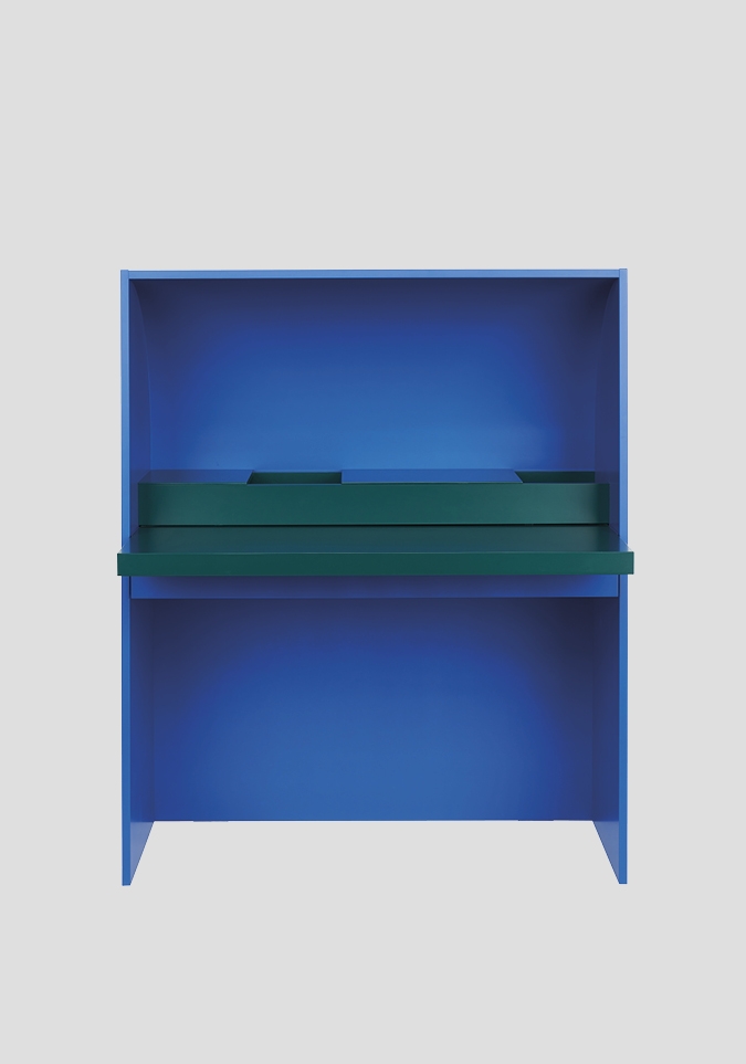 Schönbuch designer bureau wood green blue functional flexible compartments Mathias Hahn