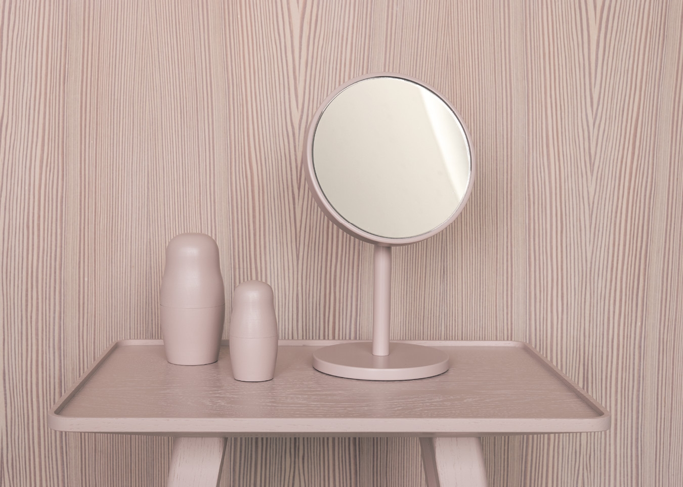 Schönbuch designer make-up mirror Beauty turnable magnification rose Apartment 8
