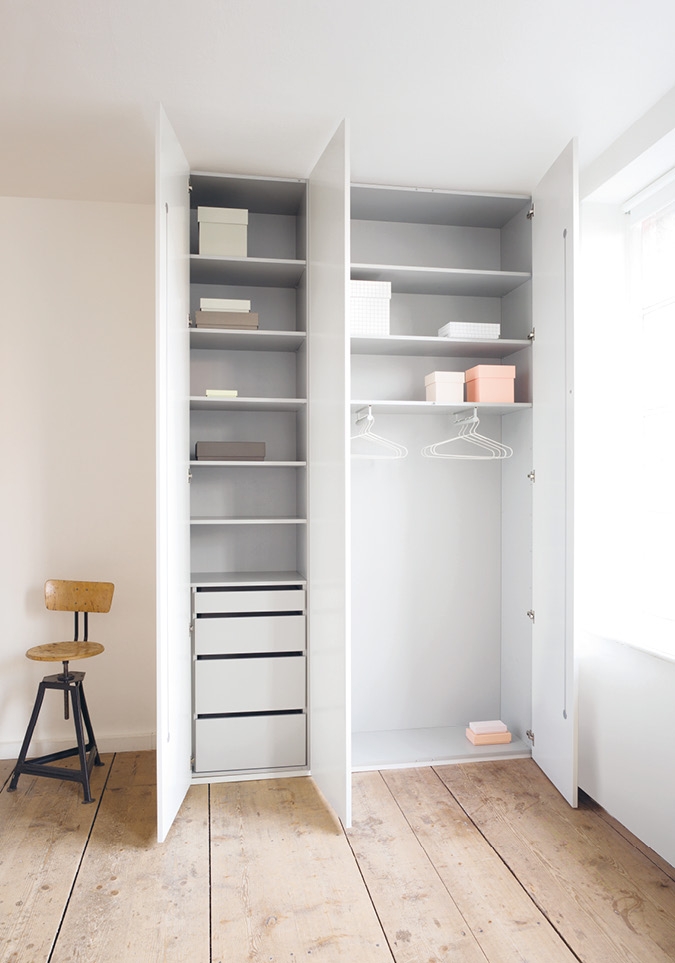 Schönbuch designer Cabin cupboard system true to measure wood white versatile puristic Anette Ponholzer Fritz Frenkler