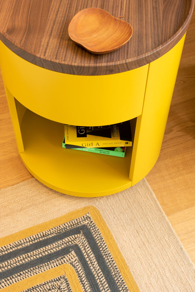 Schönbuch designer bar circular cabinet functional versatile wood green Thomas Althaus