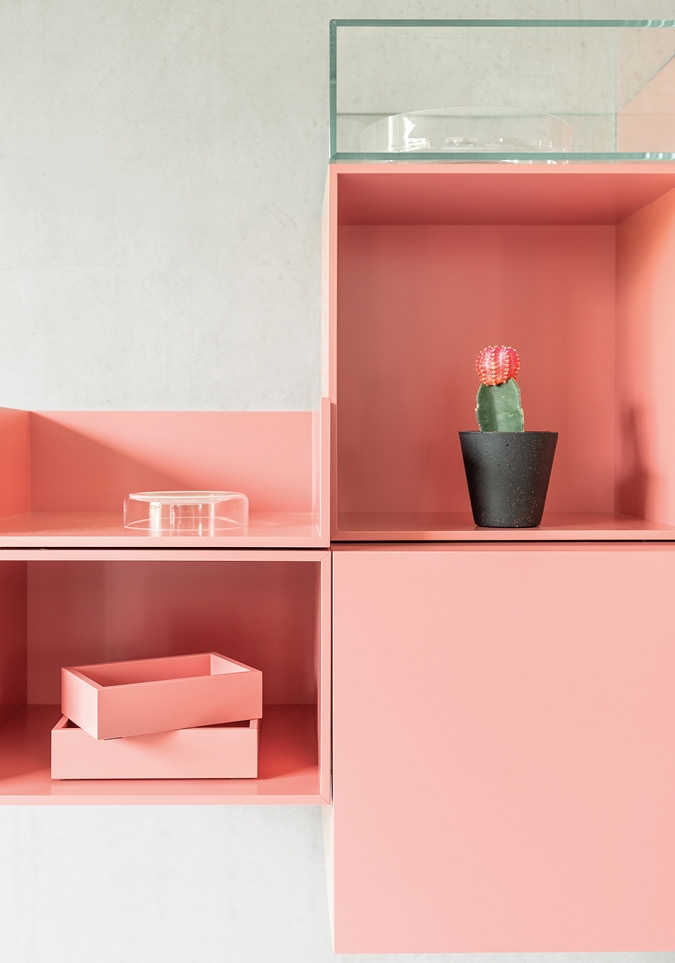 Schönbuch designer system Cosmo wood rose pink functional individual puristic Dante Bonuccelli     