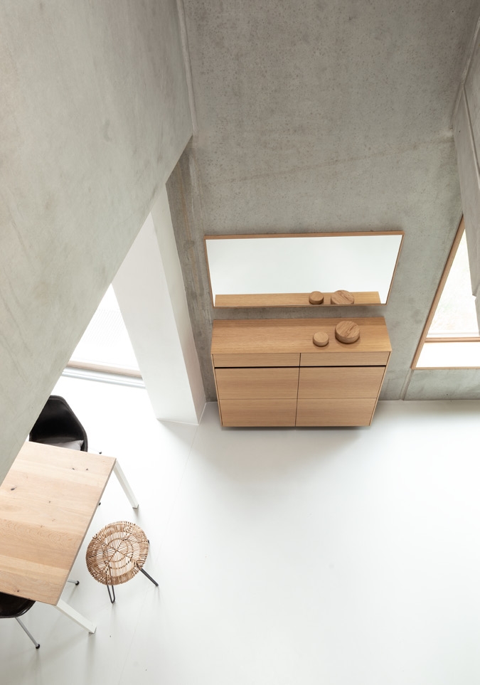 Schönbuch designer shoe cabinet minimalist timeless wood oak