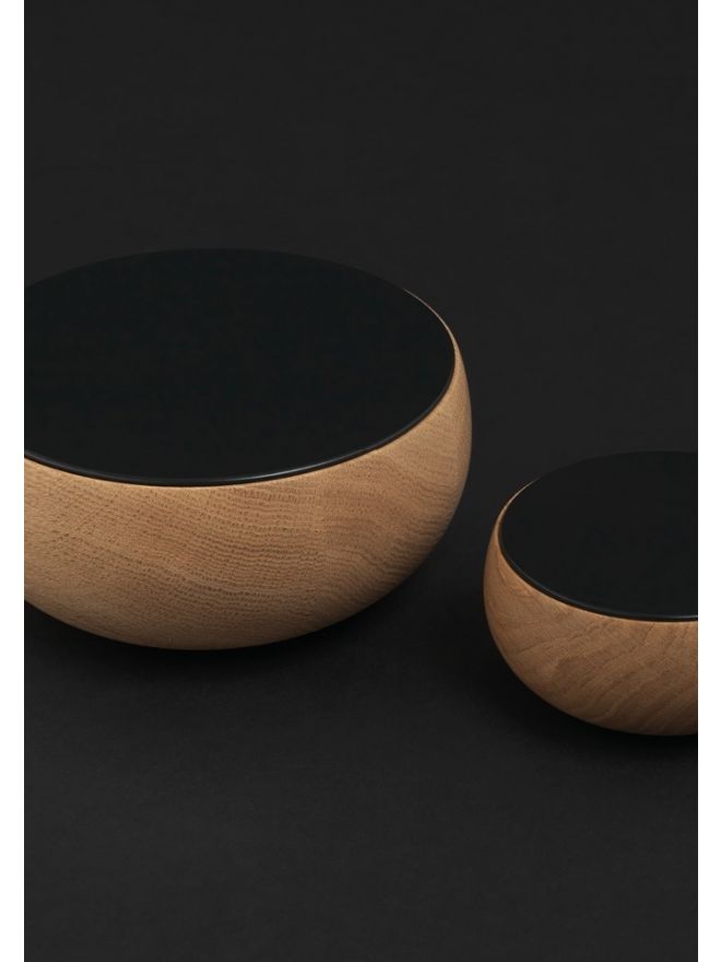 Schönbuch designer bowl solid wood round oak lid black Silje Nesdal special edition 2019