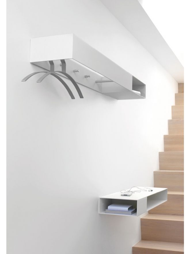 Schönbuch designer wall-mounted coat rack Match metal white space-saving functional Jehs + Laub