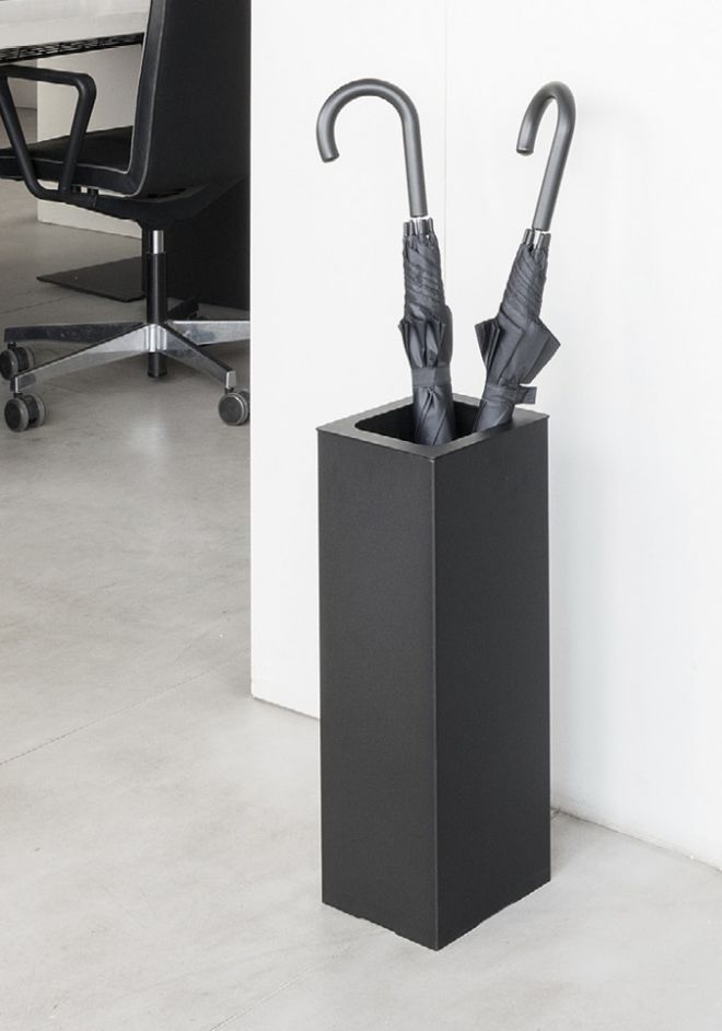 Schönbuch designer umbrella stand Angle metal angular black Designstudio Speziell
