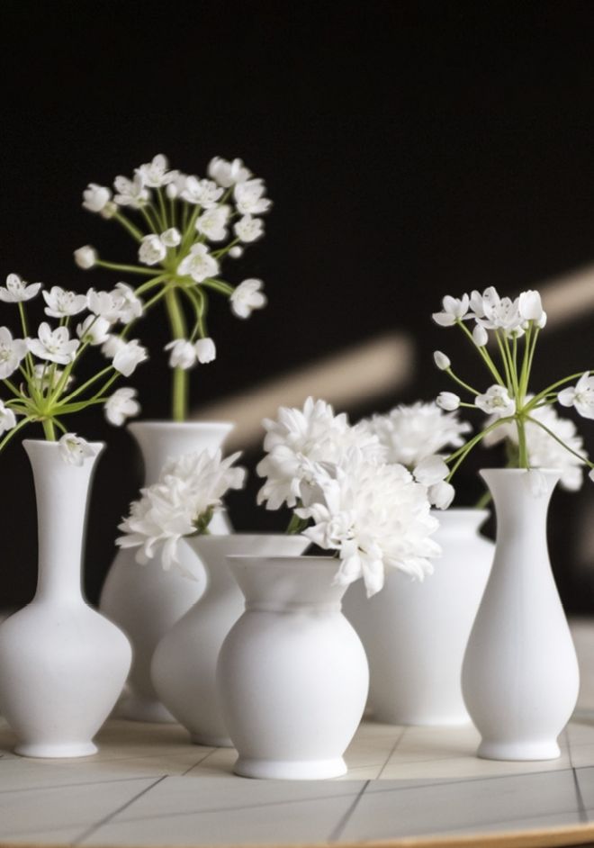 Schönbuch Designer Vase Blossom set of 5 porcelain white Apartment 8