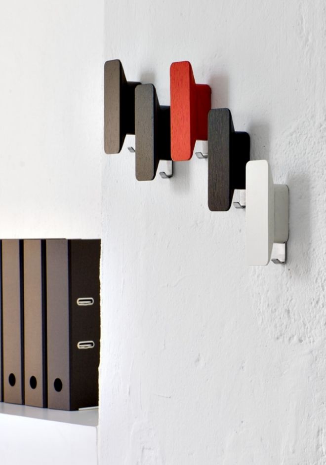 Schönbuch designer wall hook Stroke solid wood metal hook Gino Carollo