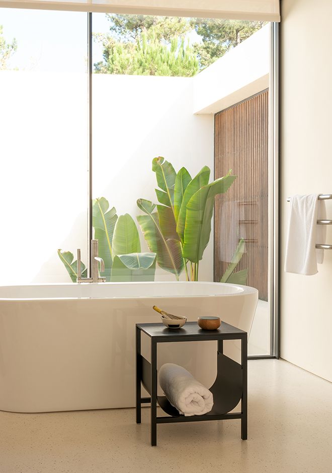 Schönbuch designer side table Tub solid wood metal tub black functional Sebastian Herkner