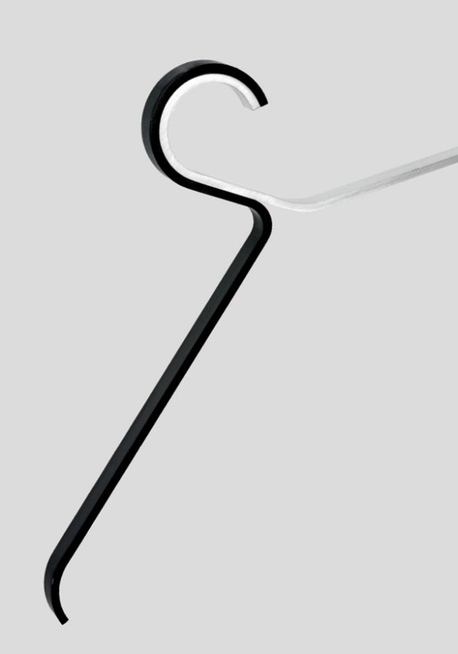 Schönbuch designer coat hanger 0140. aluminium two-coloured Molldesign