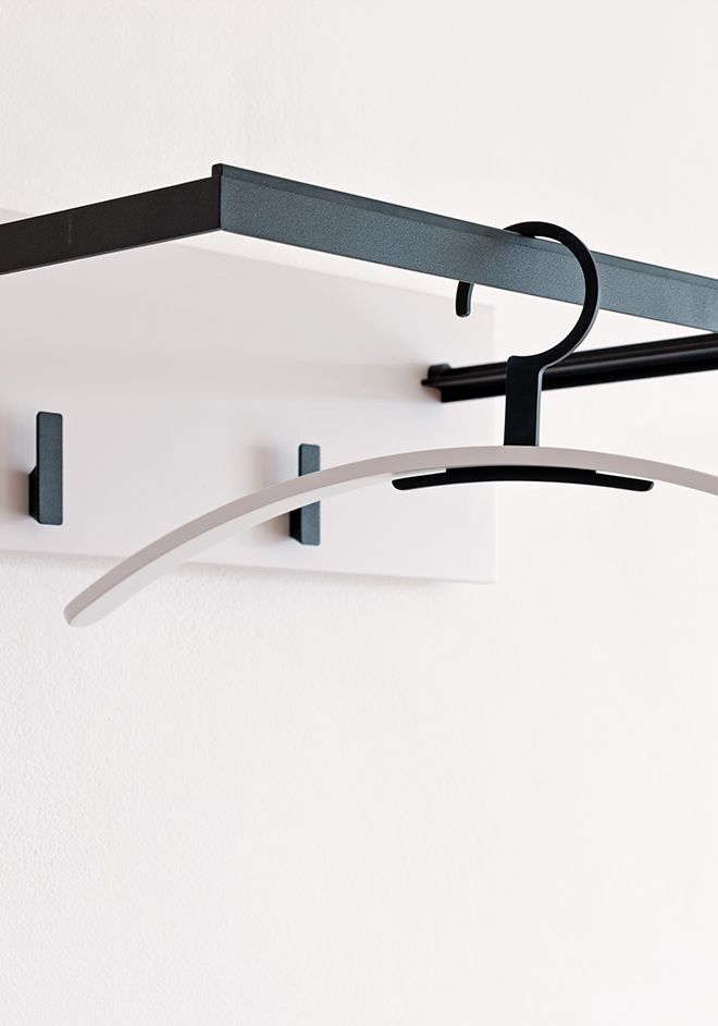 Schönbuch designer coat hanger 0130. Wood metal hooks classic Molldesign