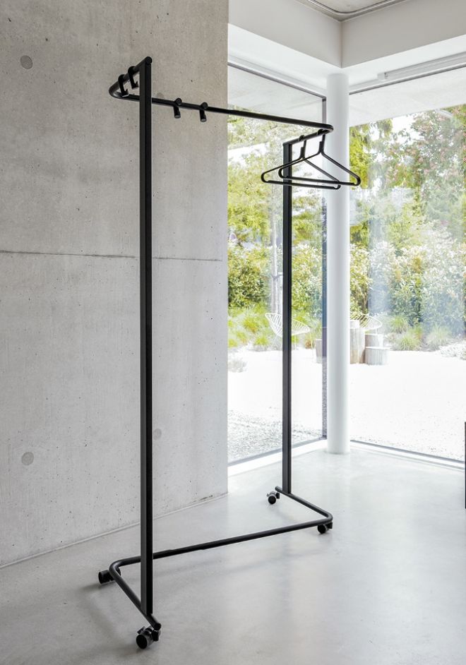 Schönbuch designer coat stand Angle metal black functional flexible Designstudio Speziell