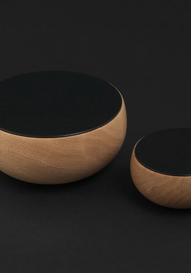 Schönbuch designer bowl solid wood round oak lid black Silje Nesdal special edition 2019