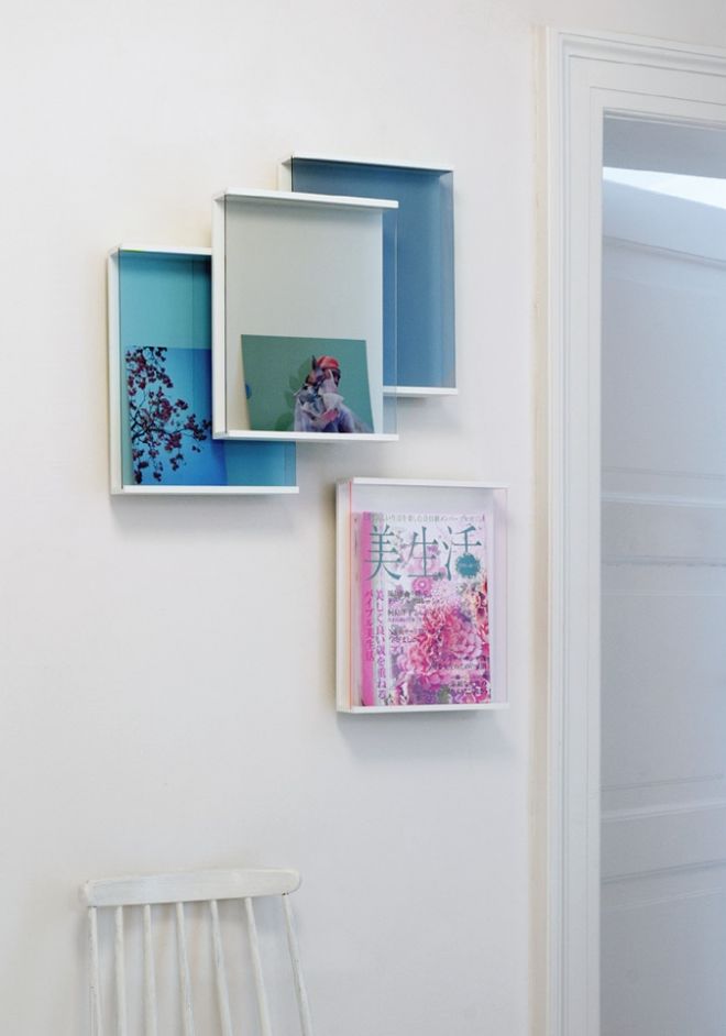 Schönbuch designer wall showcase Covershow wall-mounted acrylic glass Christel Helene Schmidt