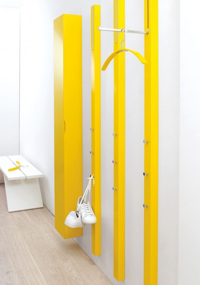 Schönbuch designer shoe cabinet Line yellow minimalist practical wood Apartment 8 