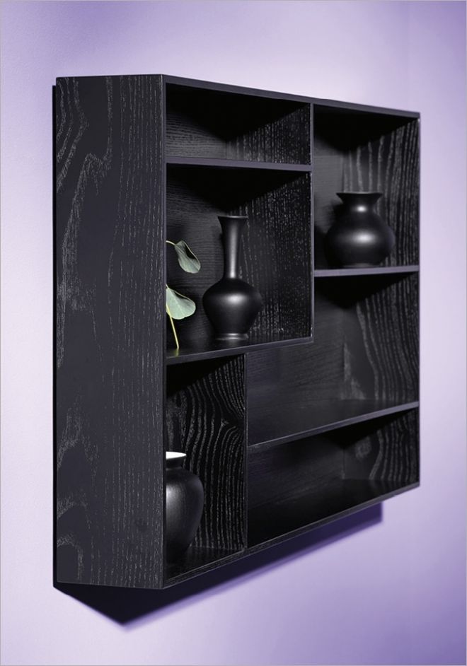 Schönbuch designer interior accessory treasure display box solid wood ash black James Irvine