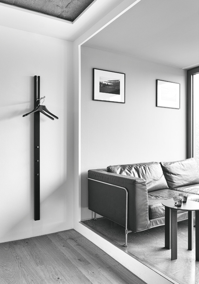 Schönbuch designer wall-mounted coat rack Line black minimalist individual wood Apartment 8 