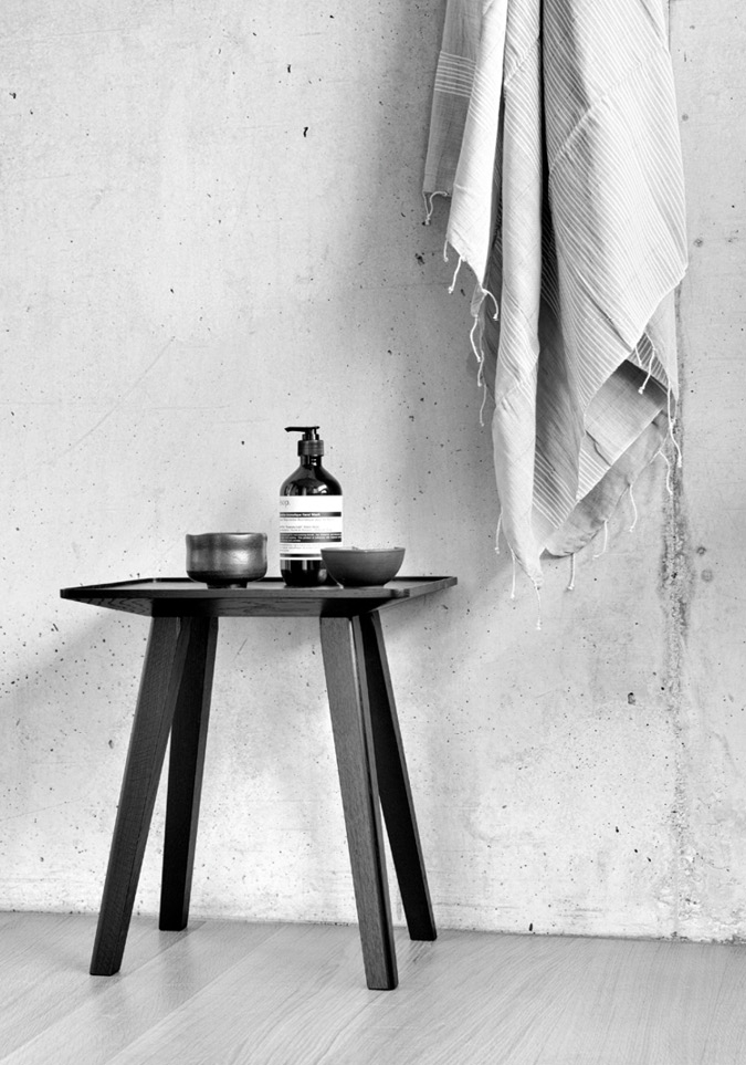 Schönbuch designer stool Nini solid wood side table black Apartment 8