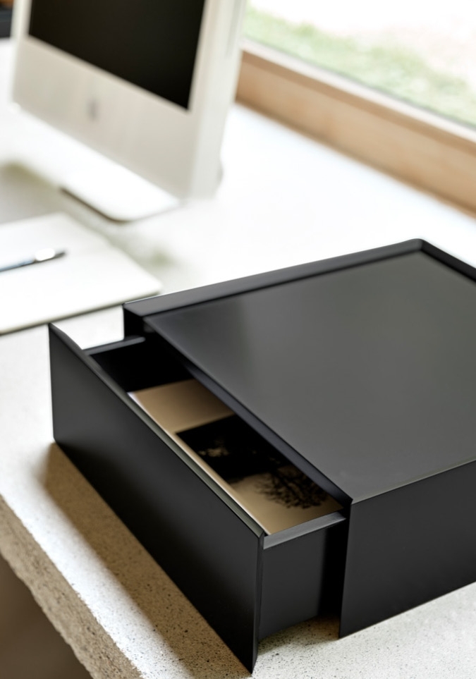 Schönbuch designer drawer Souvenir wood minimalist black Sebastian Herkner