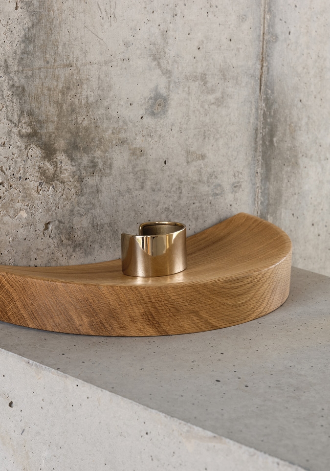 Schönbuch designer bowl split bowl round two halves solid wood oak Martha Schwindling 