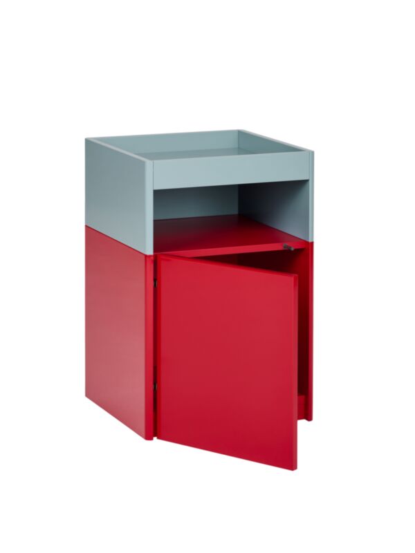 With open compartment and door