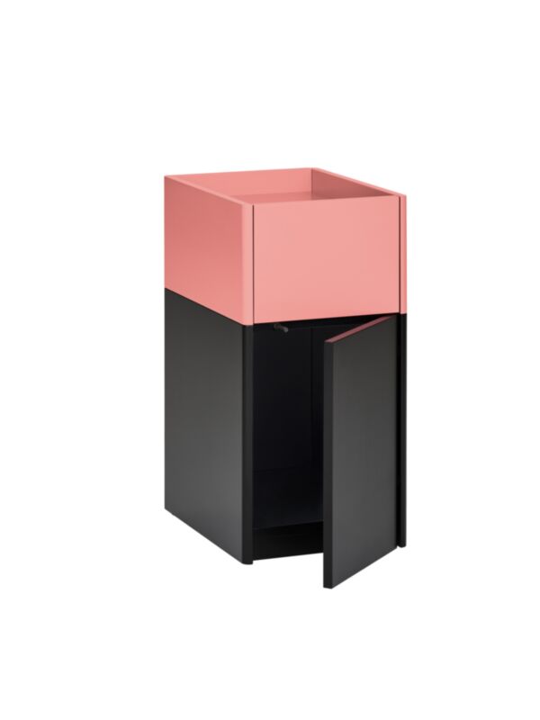 With drawer and door